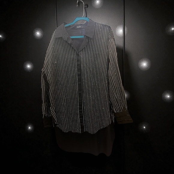 AKIRA Tops - AKIRA Rhinestone Textured Fabric